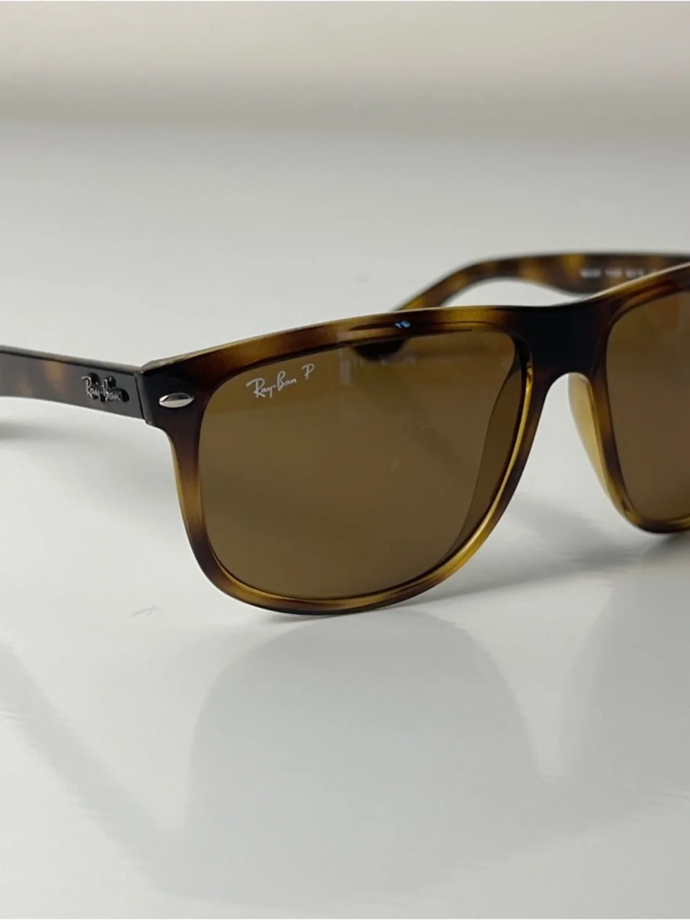 Ray Ban Boyfriend Polarized Sunglasses Tortoise Frame / Brown Lens